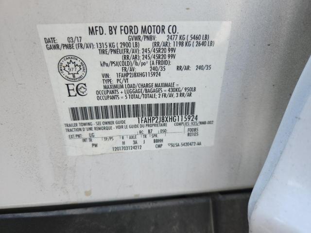 2017 FORD TAURUS LIM - 1FAHP2J8XHG115924