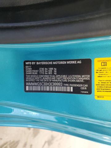 2017 MINI COOPER WMWWG5C30H3C99993