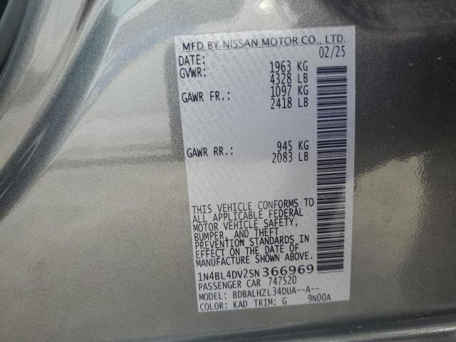 2025 NISSAN ALTIMA SV 1N4BL4DV2SN366969