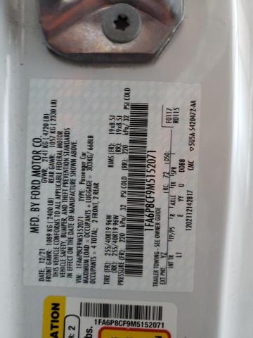 2021 FORD MUSTANG GT 1FA6P8CF9M5152071