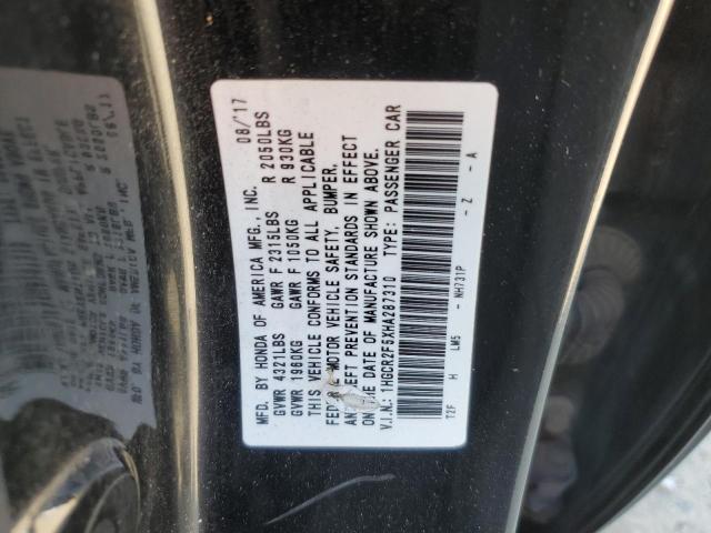 2017 HONDA ACCORD SPORT 1HGCR2F5XHA287310