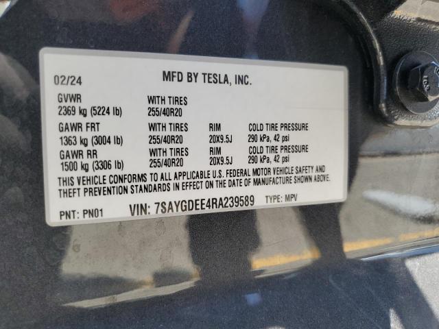 2024 TESLA MODEL Y - 7SAYGDEE4RA239589