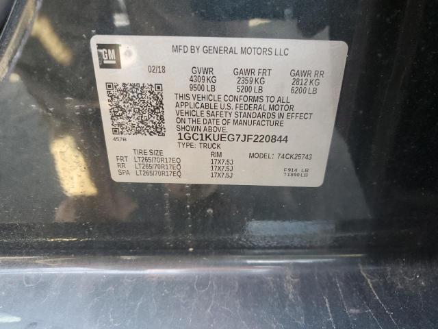 2018 CHEVROLET SILVERADO 1GC1KUEG7JF220844