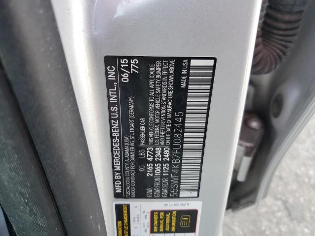 2015 MERCEDES-BENZ C 300 4MAT 55SWF4KB7FU082445