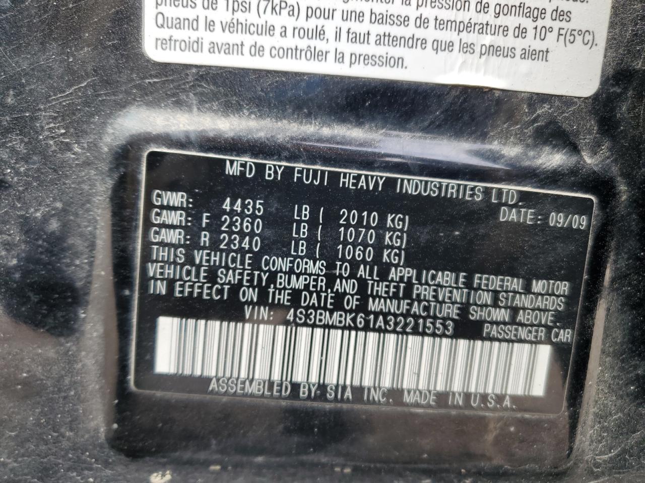 SUBARU LEGACY 2.5I LIMITED