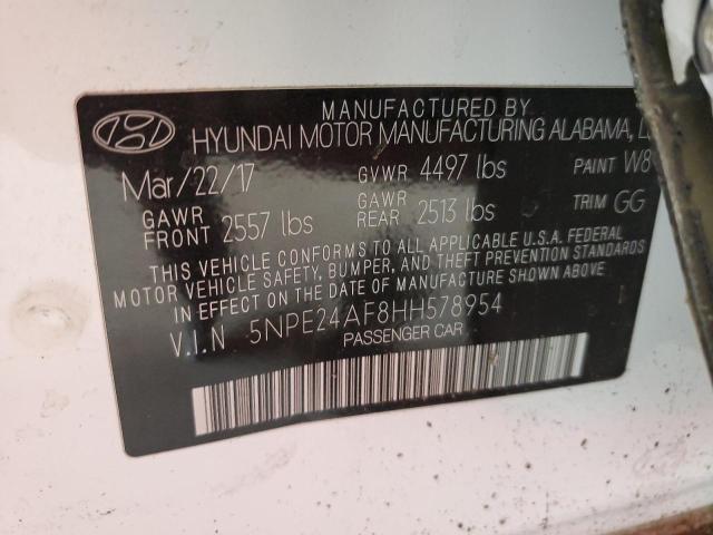 2017 HYUNDAI SONATA SE 5NPE24AF8HH578954