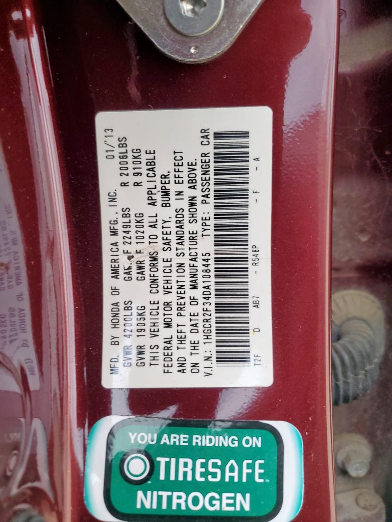 2013 HONDA ACCORD LX - 1HGCR2F34DA108445