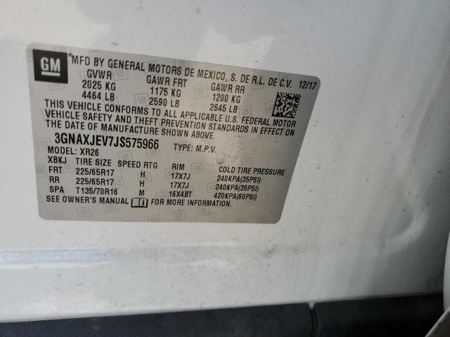 2018 CHEVROLET EQUINOX LT - 3GNAXJEV7JS575966