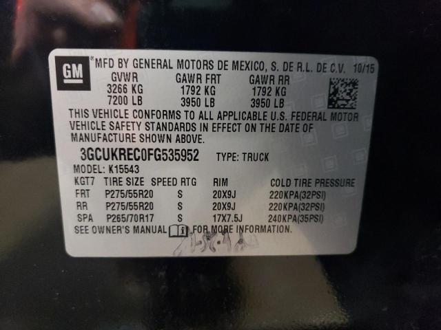 2015 CHEVROLET SILVERADO K1500 LT 3GCUKREC0FG535952