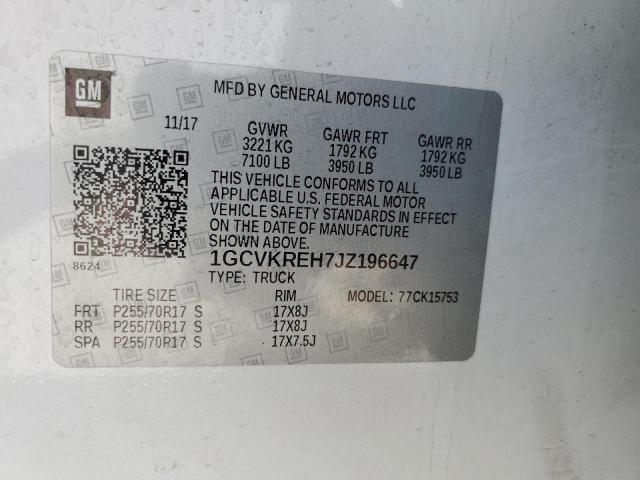 2018 CHEVROLET SILVERADO #3260920987