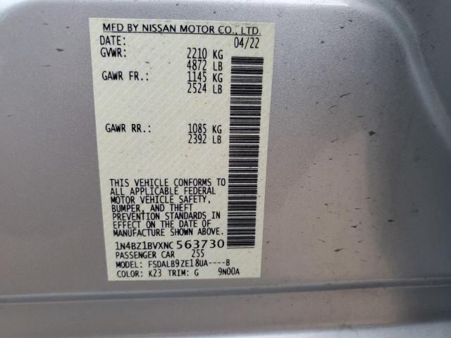 2022 NISSAN LEAF S PLUS 1N4BZ1BVXNC563730