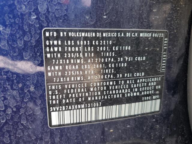 2022 VOLKSWAGEN TIGUAN SE 3VV2B7AX6NM131057