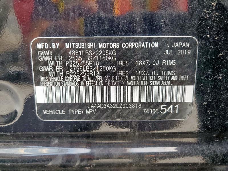 2020 MITSUBISHI OUTLANDER JA4AD3A32LZ003818