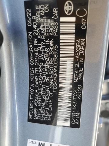 2022 TOYOTA COROLLA SE - JTDS4MCE9NJ098975
