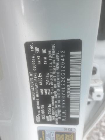 2016 KIA OPTIMA SXL 5XXGV4L22GG120492