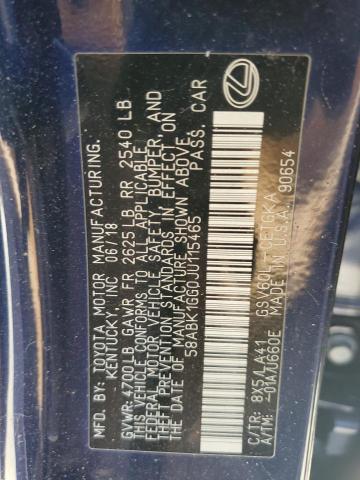 2018 LEXUS ES 350 58ABK1GG0JU115465