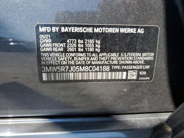 2021 BMW 330XI 3MW5R7J05M8C04188