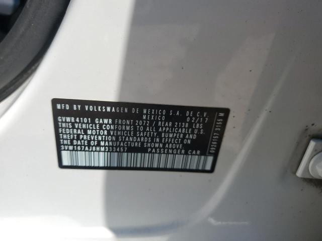 2017 VOLKSWAGEN JETTA S 3VW167AJ8HM333457