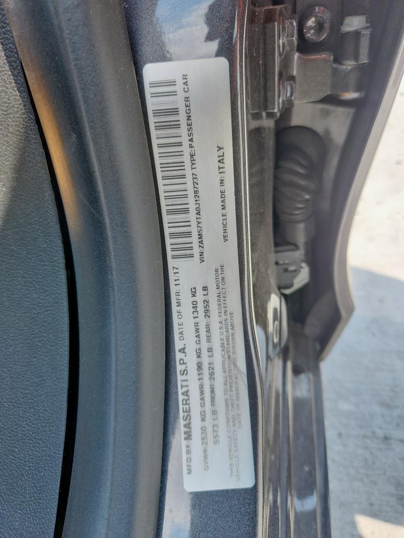 2018 MASERATI GHIBLI S - ZAM57YTA0J1287237