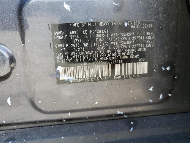 2016 SUBARU OUTBACK 2.5I PREMIUM 4S4BSACC2G3215219