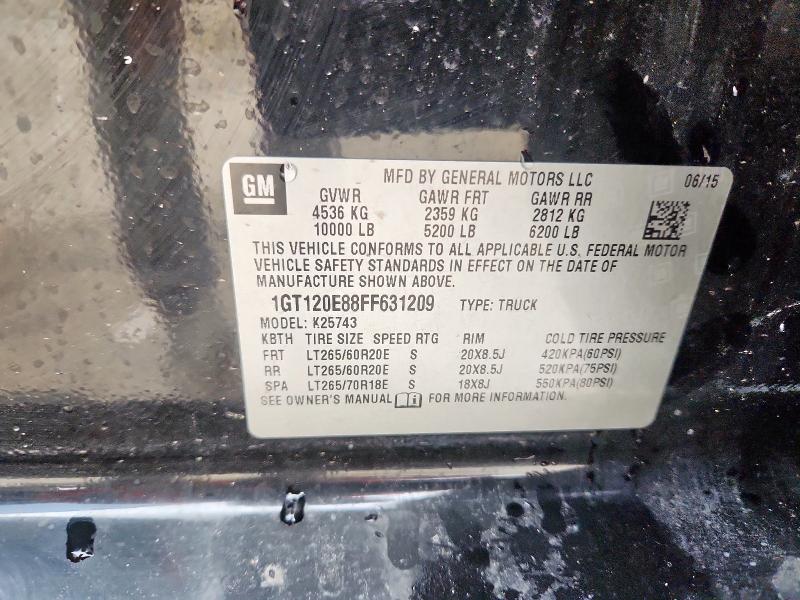 2015 GMC SIERRA K25 - 1GT120E88FF631209