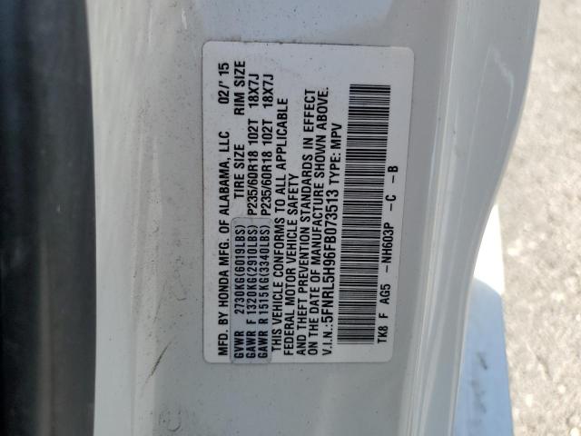2015 HONDA ODYSSEY TO 5FNRL5H96FB073513