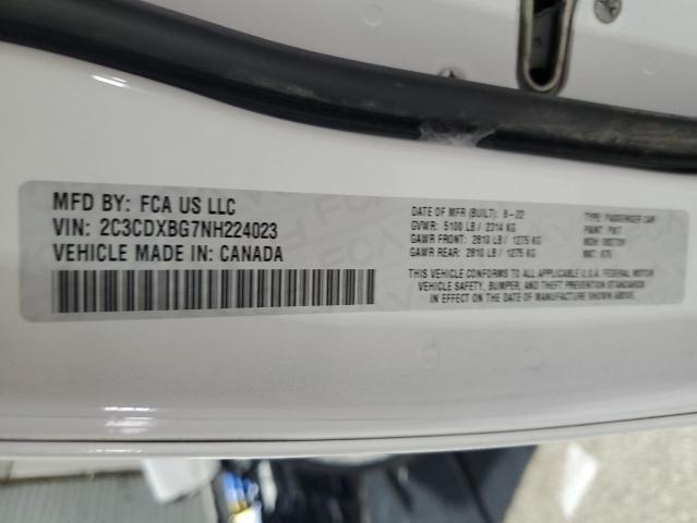 2022 DODGE CHARGER SX 2C3CDXBG7NH224023