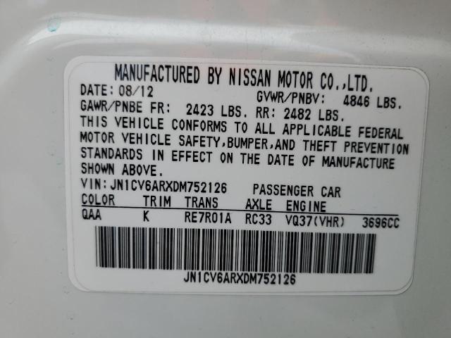 2013 INFINITI G37 - JN1CV6ARXDM752126