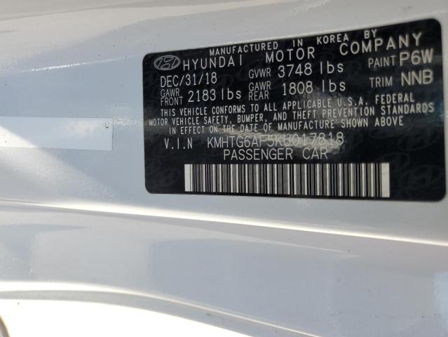 2019 HYUNDAI VELOSTER A KMHTG6AF5KU017818