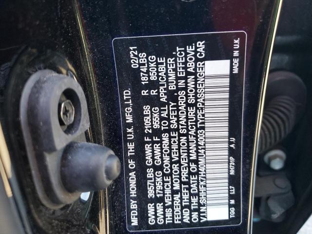 2021 HONDA CIVIC SPOR SHHFK7H40MU414003