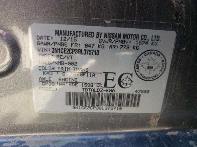 2016 NISSAN VERSA NOTE - 3N1CE2CP3GL375710