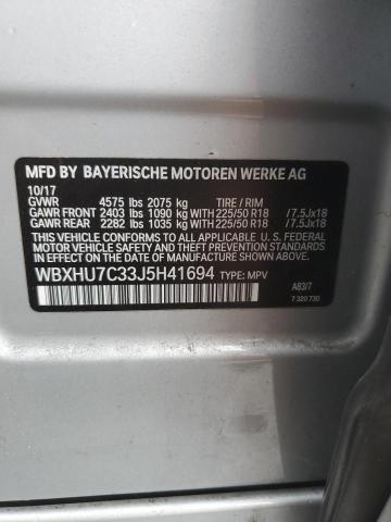 2018 BMW X1 SDRIVE2 WBXHU7C33J5H41694