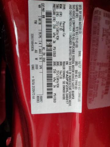 2017 FORD FOCUS SE 1FADP3F23HL346017