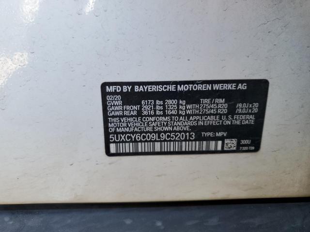2020 BMW X6 XDRIVE40I 5UXCY6C09L9C52013
