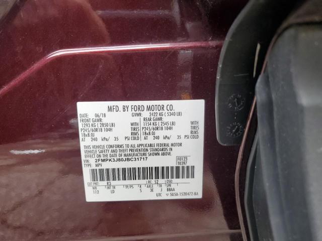 2018 FORD EDGE SEL - 2FMPK3J80JBC31717