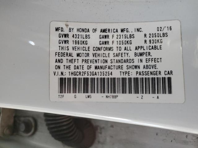 2016 HONDA ACCORD SPO 1HGCR2F53GA135254