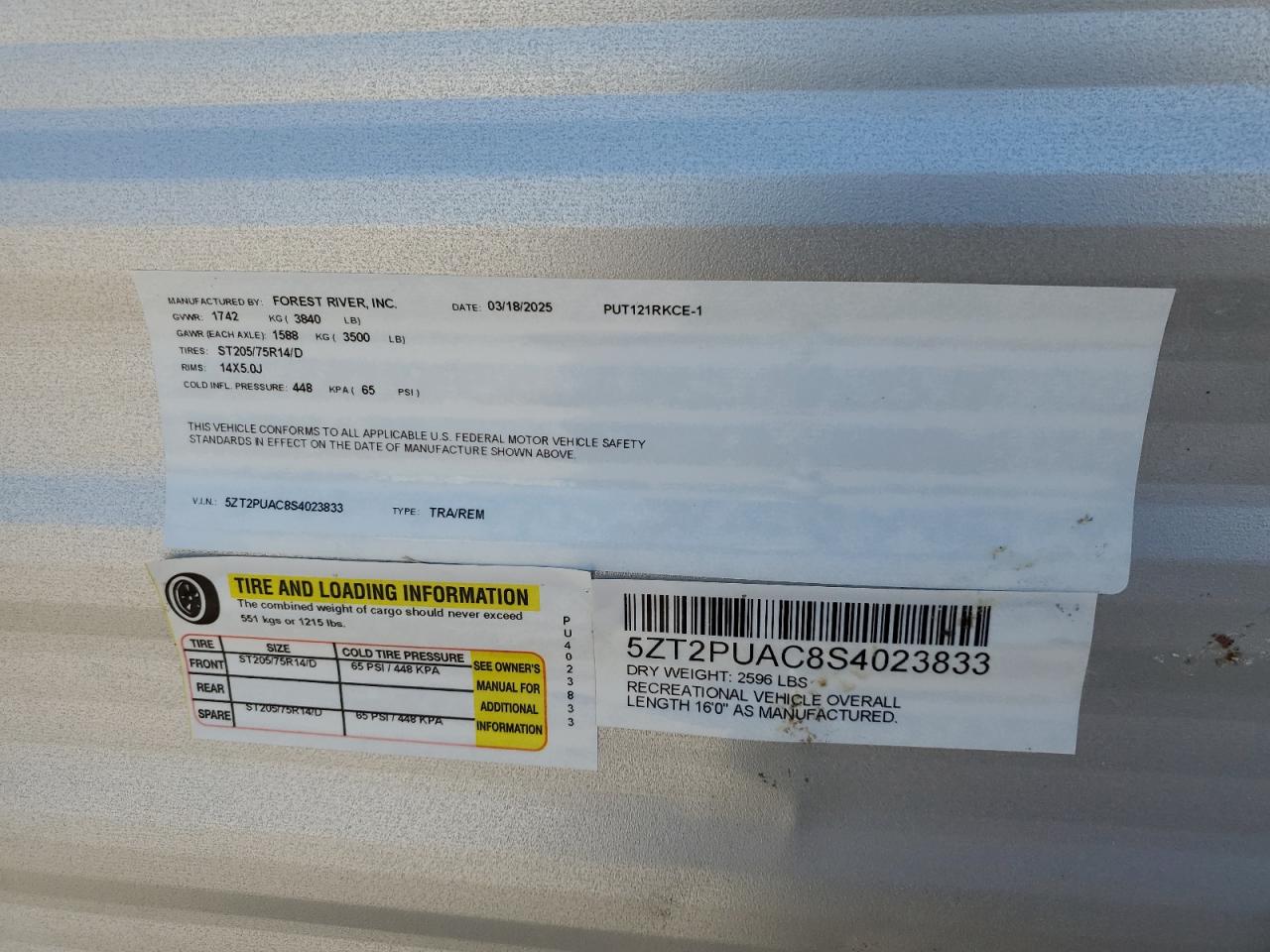 Lot #3264473440 2025 WILDWOOD PUMA