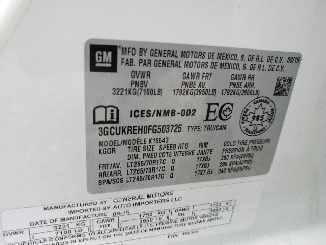 2015 CHEVROLET SILVERADO K1500 LT #3296248461