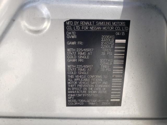 2015 NISSAN ROGUE S KNMAT2MT1FP557723