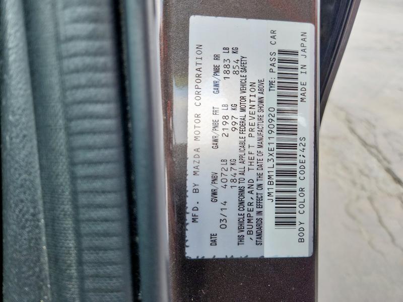 2014 MAZDA 3 - JM1BM1L3XE1190920