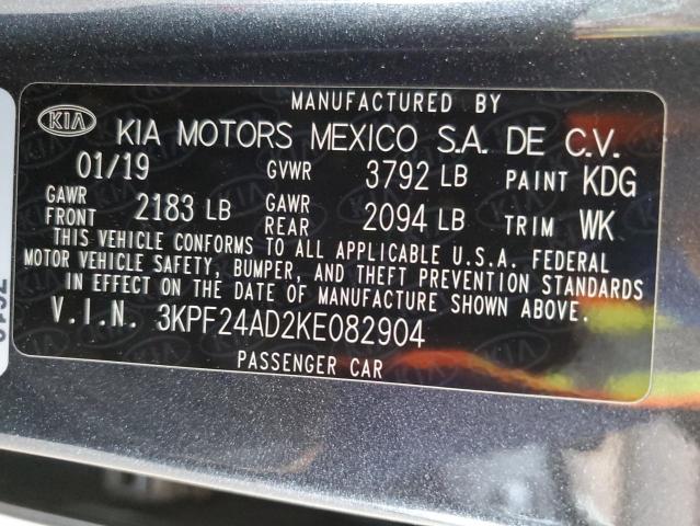 2019 KIA FORTE FE - 3KPF24AD2KE082904