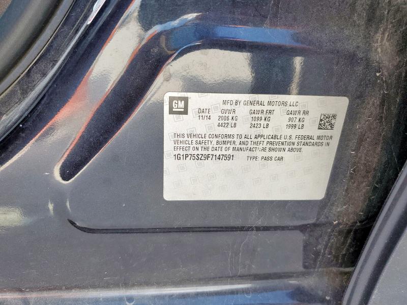 2015 CHEVROLET CRUZE 1G1P75SZ9F7147591