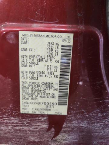 2016 NISSAN FRONTIER S - 1N6AD0EV7GN700590