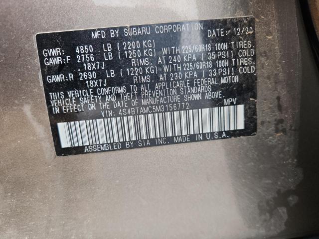 2021 SUBARU OUTBACK LI 4S4BTAMC5M3156772