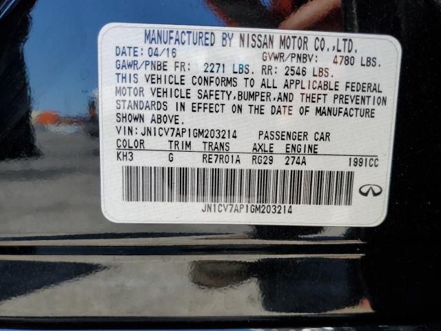 2016 INFINITI Q50 BASE JN1CV7AP1GM203214
