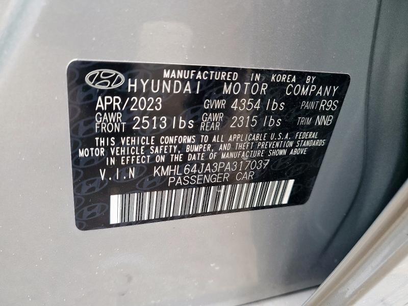 2023 HYUNDAI SONATA SEL KMHL64JA3PA317037