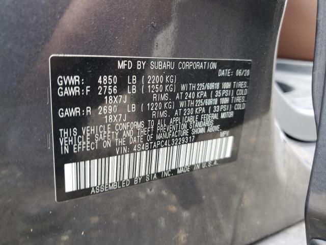 2020 SUBARU OUTBACK TO - 4S4BTAPC4L3229317