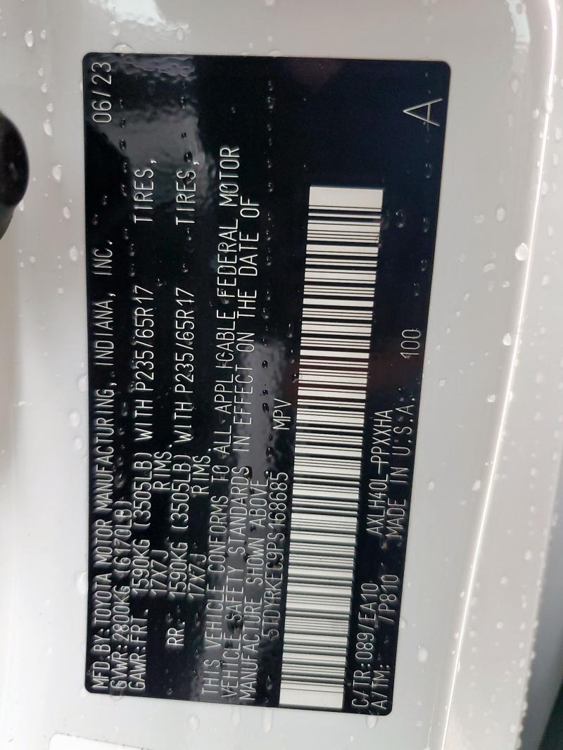 2023 TOYOTA SIENNA XLE 5TDYRKEC9PS168685