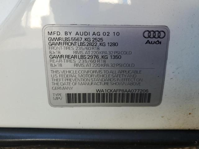2010 AUDI Q5 PREMIUM - WA1CKAFP8AA077206