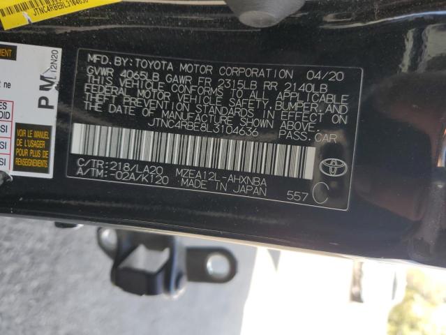 2020 TOYOTA COROLLA XSE JTNC4RBE8L3104636